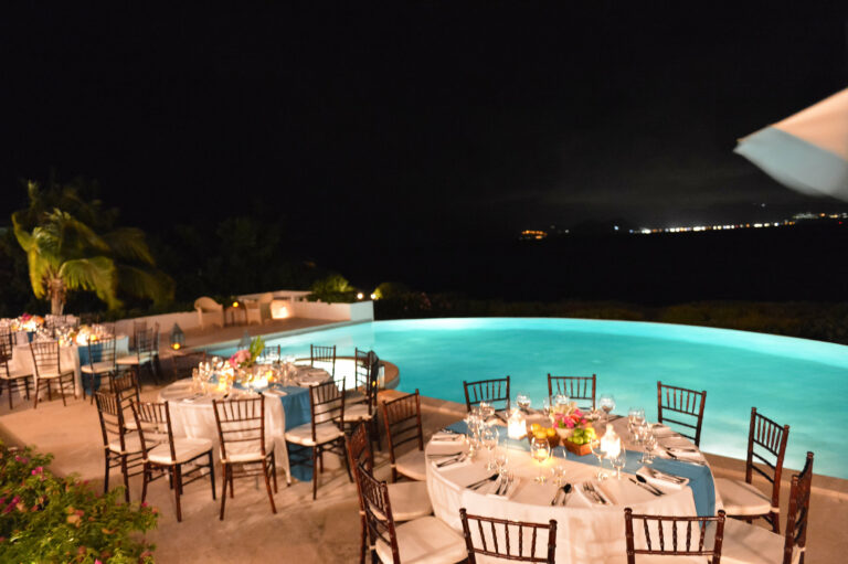 Event setup at luxury Villa Alegria Anguilla